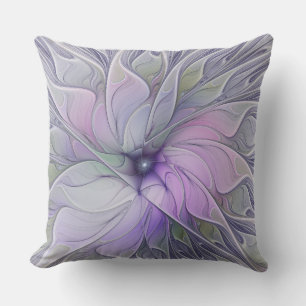 Stunning Beauty Modern Abstract Fractal Art Flower Cushion