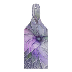 Stunning Beauty Modern Abstract Fractal Art Flower Cutting Board
