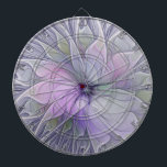 Stunning Beauty Modern Abstract Fractal Art Flower Dartboard<br><div class="desc">A modern abstract fantasy flower fractal with soft colours. 
Design for your dartboard and more.</div>