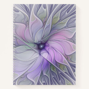 Stunning Beauty Modern Abstract Fractal Art Flower Notebook