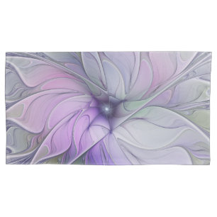 Stunning Beauty Modern Abstract Fractal Art Flower Pillowcase