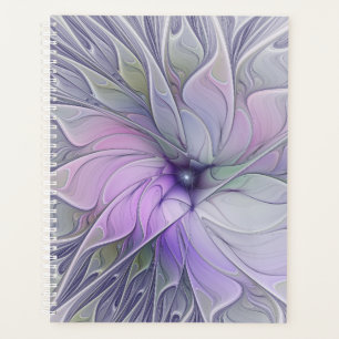 Stunning Beauty Modern Abstract Fractal Art Flower Planner