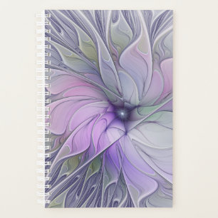 Stunning Beauty Modern Abstract Fractal Art Flower Planner