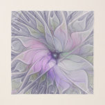 Stunning Beauty Modern Abstract Fractal Art Flower Scarf<br><div class="desc">A modern abstract fantasy flower fractal with soft colours. 
Design for your chiffon scarf and more.</div>