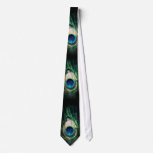 Stunning Black Peacock Tie