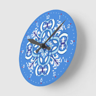 💙 Stunning blue Azulejos Round Clock