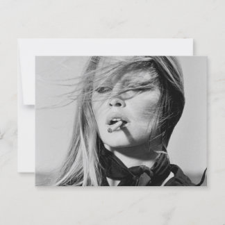 Stunning Brigitte Bardot B&W Portrait Postcard