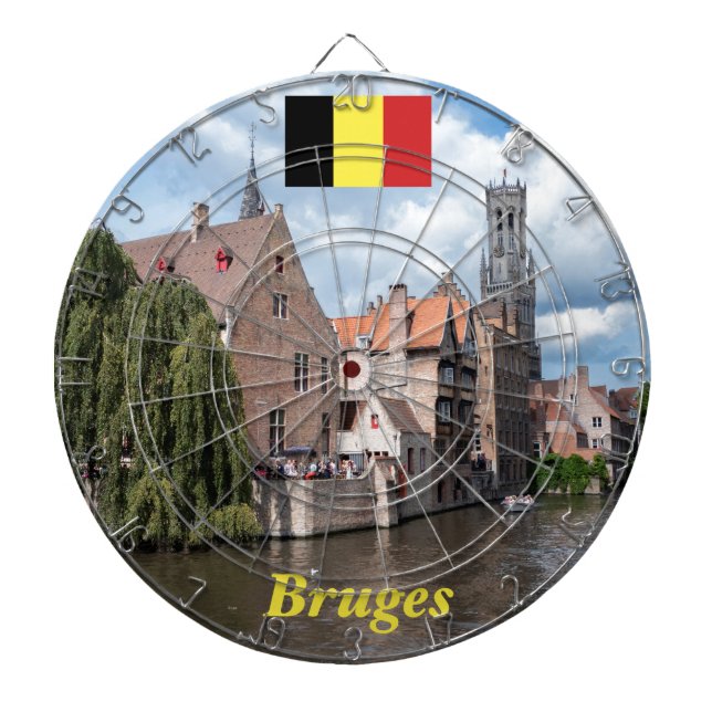 Stunning! Bruges - Belgium Dartboard (Front)
