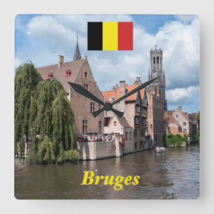 Stunning! Bruges - Belgium Square Wall Clock