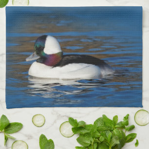 Stunning Bufflehead Duck at the Pond Tea Towel