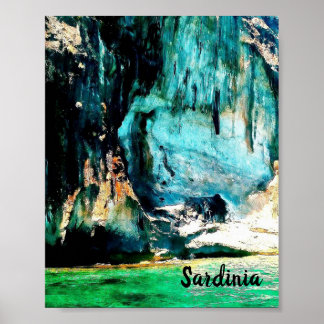 Stunning Caves Of Sardinia Poster