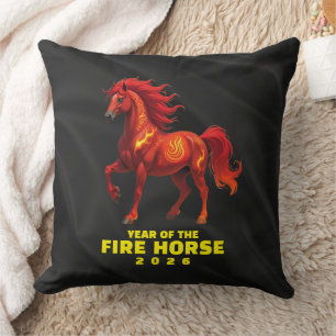 Stunning Chinese Year of the Fire Horse 2026 Cushion