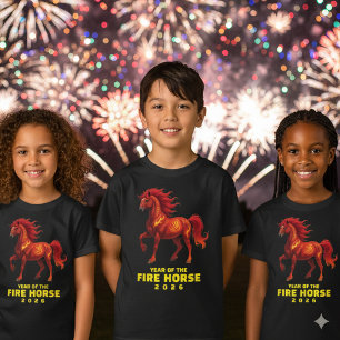 Stunning Chinese Year of the Fire Horse 2026 T-Shirt