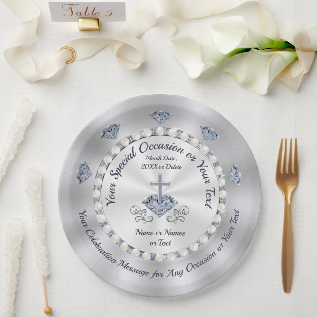 Stunning, Christian Paper Plates, ANY Occasion Paper Plate (Wedding)