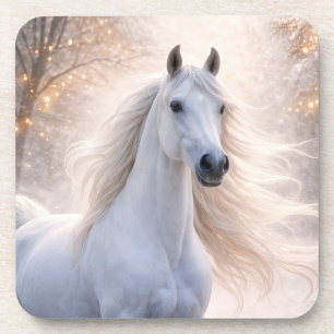 Stunning Christmas Horse in Snow Coaster