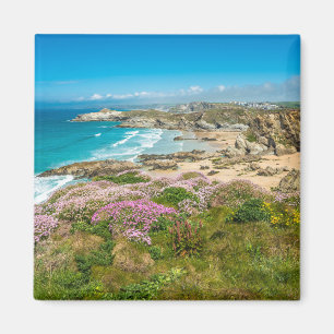 Stunning coastal scenery with Newquay beach Magnet