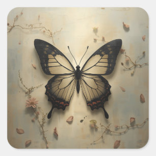 stunning collection of butterfly painting images square sticker