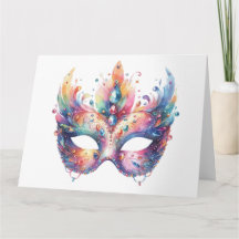 Stunning Colorful Mask Card 