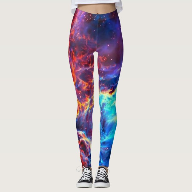 Stunning Colour Composite Star Nebula Leggings (Front)