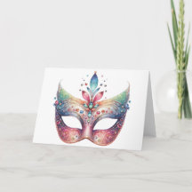 Stunning Colourful Mask Card 