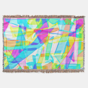 Stunning Colours of Geometric Pattern Throw Blanket