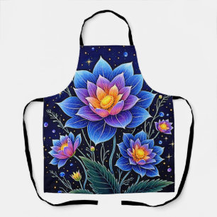 Stunning Cosmic Floral Dreams Design Apron