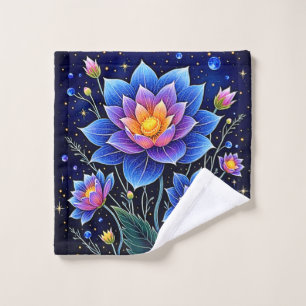 Stunning Cosmic Floral Dreams Design Bath Towel Set