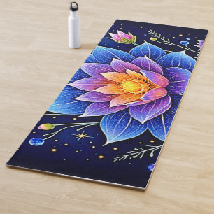 Stunning Cosmic Floral Dreams Design Yoga Mat