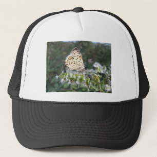 Stunning Cream and Chocolate Butterfly Trucker Hat