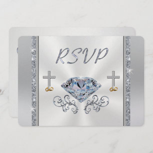 Stunning Customisable Christian Diamond RSVP Cards