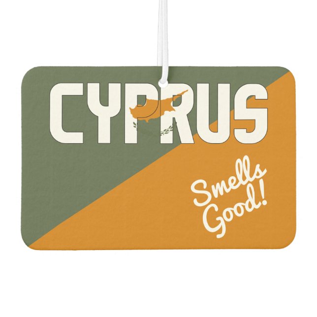 Stunning Cyprus Flag Air Freshener (Front)