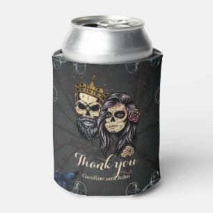 Stunning dark gothic wedding design with skulls  can cooler