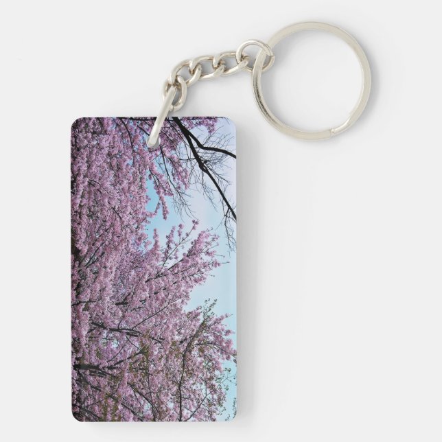 🌸↷Stunning Dazzling Cherry Blossoms Fabulous Key Ring (Back)