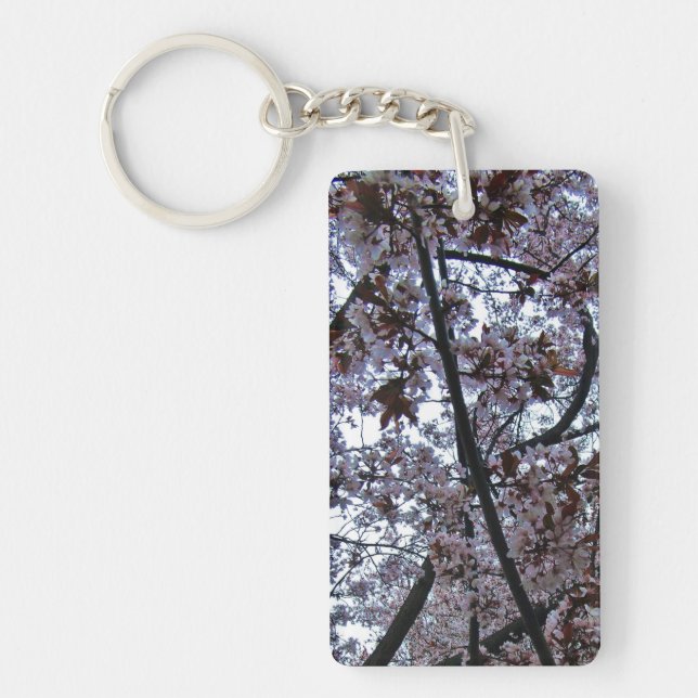 🌸↷Stunning Dazzling Cherry Blossoms Fabulous Key Ring (Front)