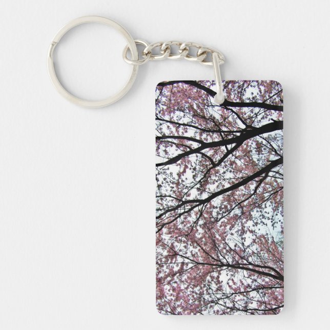 🌸↷Stunning Dazzling Cherry Blossoms Fabulous Key Ring (Front)