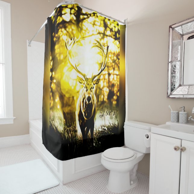 Stunning Deer 01 Shower Curtain (In Situ)
