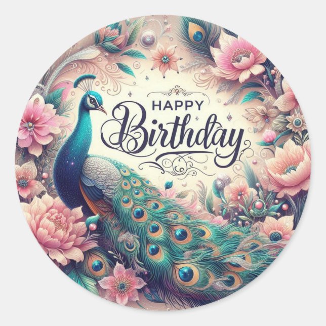 Stunning Design Birthday sticker (Front)