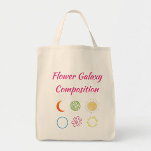Stunning Design of Flower Galaxy Combination Tote Bag