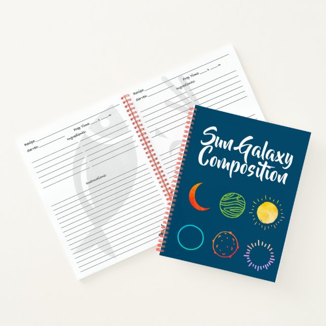 Stunning Design of Sun Galaxy Combination Notebook (Inside)