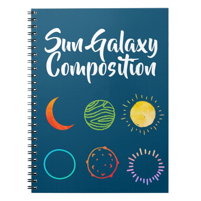 Stunning Design of Sun Galaxy Combination Notebook (Front)