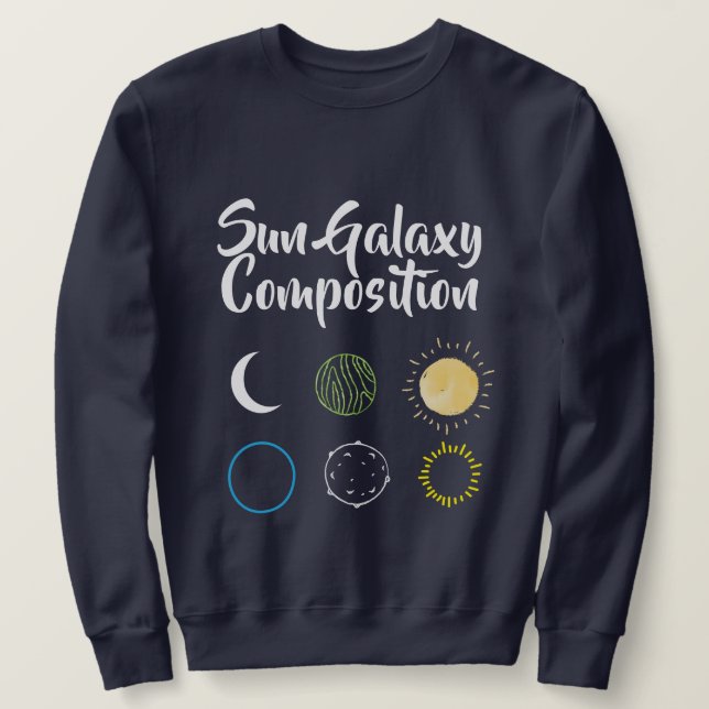 Stunning Design of Sun Galaxy Combination Sweatshirt (Design Front)