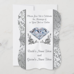 Stunning Diamond Wedding Invitations Your Text