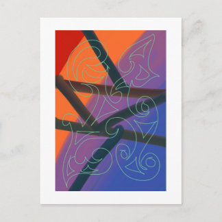 Stunning digital abstract painting by RRW Postcard