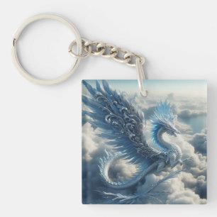 Stunning Dragon Surrounded by Clouds Key Ring