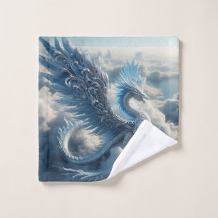 Stunning Dragon Surrounded by Clouds Wash Cloth