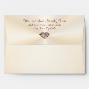 Stunning Ecru and Rose Gold Diamond Envelopes