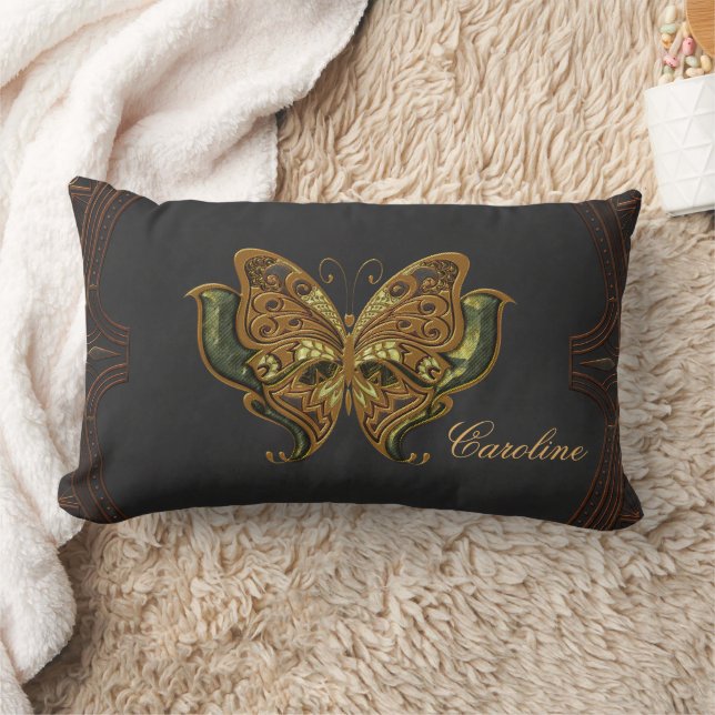 Stunning elegant butterfly. lumbar cushion (Blanket)