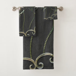 Stunning elegant lotus flower.  bath towel set