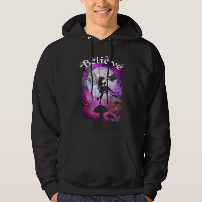 Stunning Fairy Unicorn For Fantasy Magical Hoodie (Front)