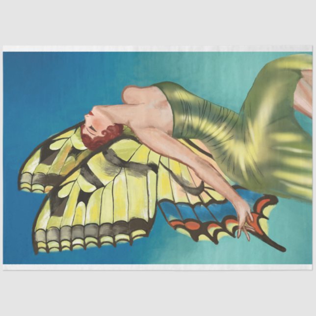 STUNNING Fairy WT Benda Fairies Fae Decoupage Tissue Paper (Front)